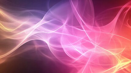 Fototapeta premium Abstract Colorful Waves in Soft Light Background Design