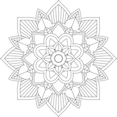 Vibrant mandala color book with simple, hand-drawn vector designs! Perfect for basic coloring, drawing, painting, and art lovers. Floral, geometric, symmetrical patterns for creativity and relaxation.