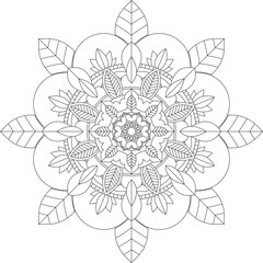 Vibrant mandala color book with simple, hand-drawn vector designs! Perfect for basic coloring, drawing, painting, and art lovers. Floral, geometric, symmetrical patterns for creativity and relaxation.