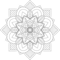 Vibrant mandala color book with simple, hand-drawn vector designs! Perfect for coloring, drawing, painting, and art lovers. Floral, geometric, symmetrical patterns for creativity and relaxation.
