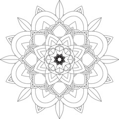 Vibrant mandala color book with simple, hand-drawn vector designs! Perfect for coloring, drawing, painting, and art lovers. Floral, geometric, symmetrical patterns for creativity and relaxation.
