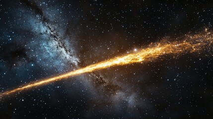 Stunning Cosmic Scene of Galaxy Amidst Infinite Starry Background