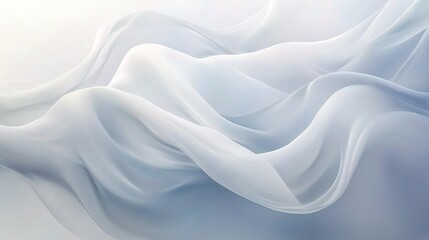 Obraz premium Soft White Fabric Flowing Elegantly in Abstract Background Design