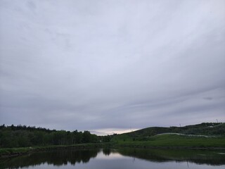 clouds over the river