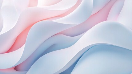 Obraz premium Soft Colorful Waves of Fluid Fabric in Gentle Undulating Patterns