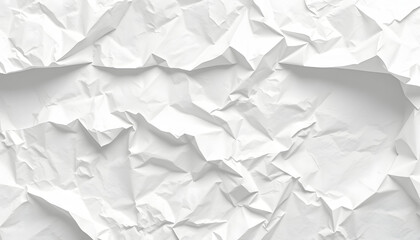 Obraz premium Crumpled paper isolated with white highlights, png