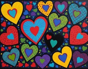 seamless pattern with hearts