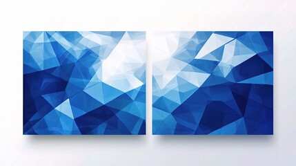 Fototapeta premium Abstract Blue Geometric Background with Triangular Shapes and Texture