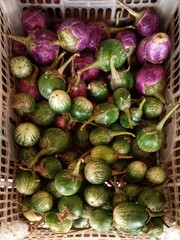 Eggplants at market