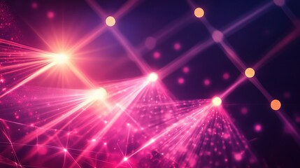 Naklejka premium Vibrant Abstract Background with Light Flare and Particle Effects