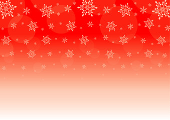 雪をイメージしたキラキラした背景イラスト_赤