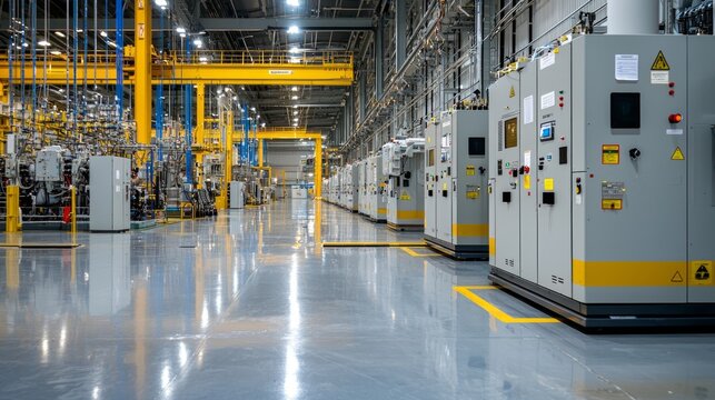 Modern Industrial Factory Interior View