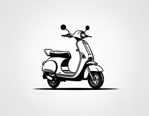 Obraz premium Electric scooter icon isolated on white background . Ai generated images