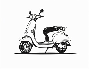 Obraz premium Electric scooter icon isolated on white background . Ai generated images