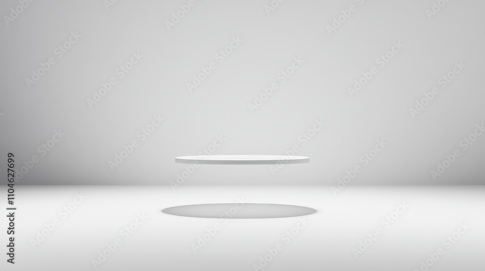 Poster minimalist floating platform for product display and presentation