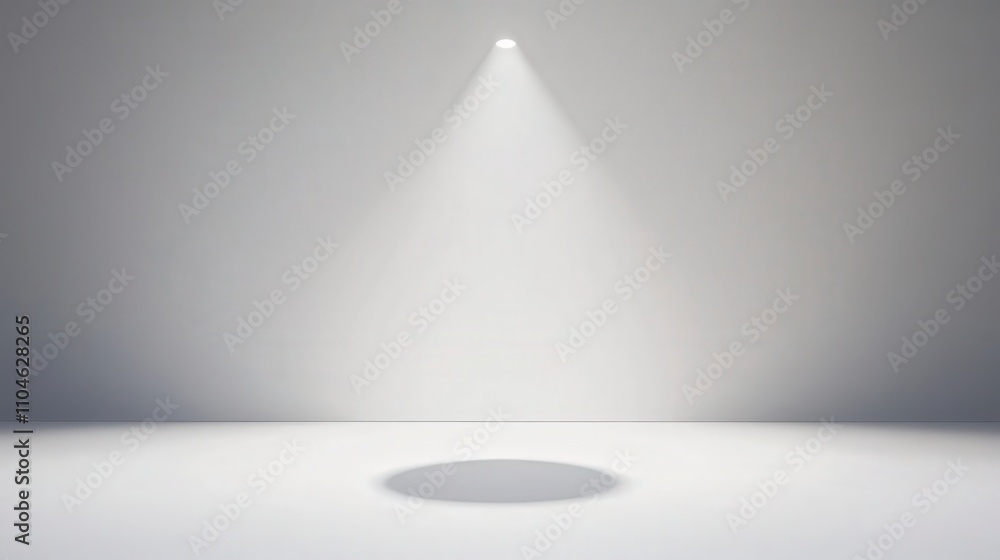 Aufkleber minimalistic spotlight on empty studio space for creative concepts