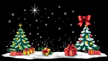 Christmas surprise isolated with white highlights, png