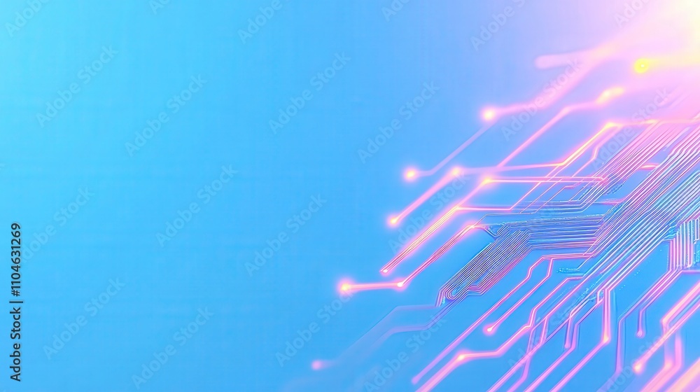 Aufkleber abstract technology background with circuit board elements and lights