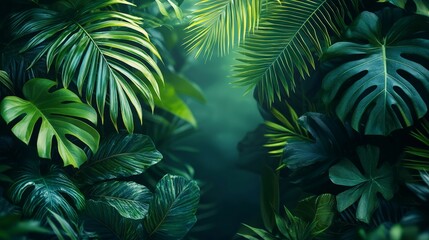 Lush green foliage creates a serene, tropical atmosphere.
