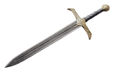 Intricate, exquisite sword design, cut out - stock png.