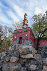 Tibetan architecture in the Four Great Regions of Summer Palace in Beijing.