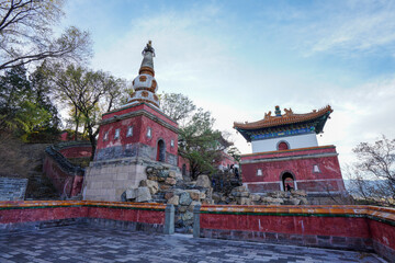 Tibetan architecture in the Four Great Regions of Summer Palace in Beijing.