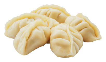 Dumplings displayed on a white background, cut out - stock png.