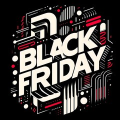 Abstract Black Friday Sale Design Graphic