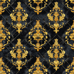 The seamless luxury golden pattern with ornament