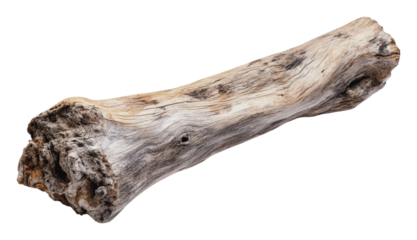 Weathered driftwood adds natural beauty to decor, cut out - stock png.
