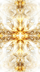 Golden Fractal Julia Set: Symmetrical Geometric Pattern