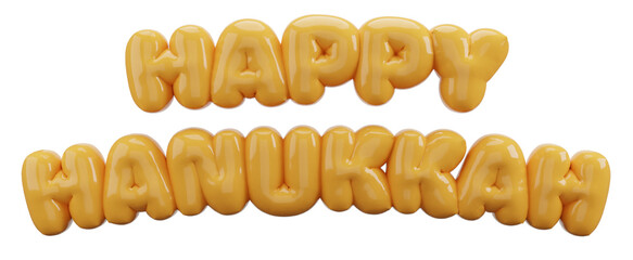 balloons letter 3d text isolated on transparent background 3d rendering