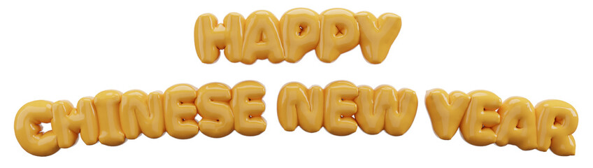 balloons letter 3d text isolated on transparent background 3d rendering