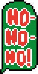 Pixel Art Ho Ho Ho Speech Bubble