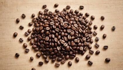 Obraz premium Premium Coffee Beans Closeup And Aroma Focus