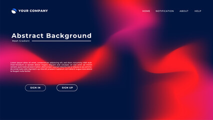 Obraz premium Mesh gradient abstract background for your landing page design. Minimal background for website designs