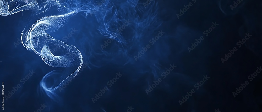 Poster a dark blue background with a subtle gradient of light emanating from the bottom left corner, creati