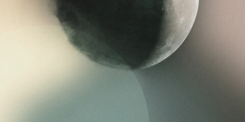 Abstract dark moon background with gradient and noise effect