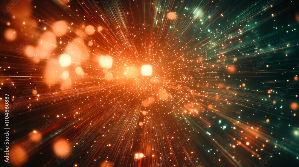 Poster abstract digital data background representing network capabilities, technological processes, digital