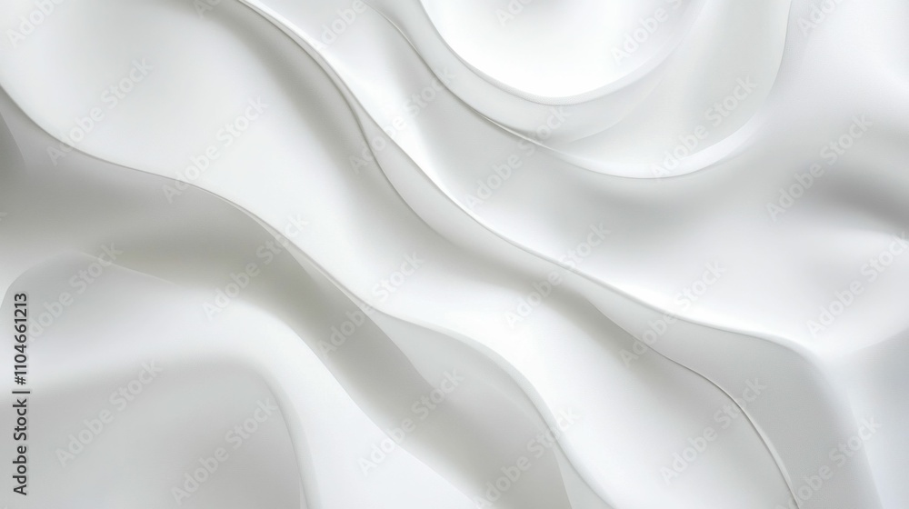Aufkleber white fabric texture, smooth and flowing waves, creating an elegant and soft appearance ideal for ba
