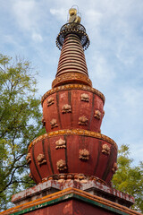 Tibetan architecture in the Four Great Regions of Summer Palace in Beijing.