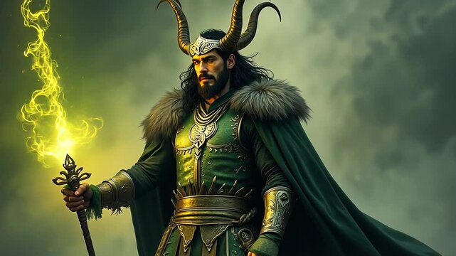Norse Mythology, Loki is a trickster god in Norse mythology. He causes chaos and destruction. He is involved in events leading up to Ragnar&ouml;k, the end of the world in Norse myth.