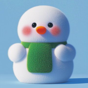 snowman isolated on white