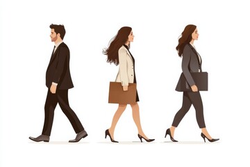 Obraz premium Conceptual flat business illustration on isolated white background
