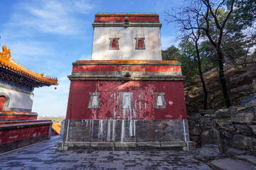 Tibetan architecture in the Four Great Regions of Summer Palace in Beijing.