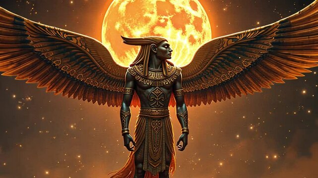 Ra is the sun god, the king of the gods, and a creator deity. He travels across the sky during the day and journeys through the underworld at night.