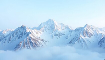 Obraz premium Majestic snow-capped mountain range