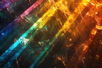Vibrant Abstract Background with Colorful Light Reflections and Textures for Creative Use