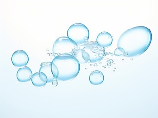 bubbles floating in clear water with a light background