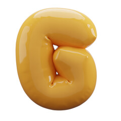 letter balloons alphabet realistic gold 3d rendering isolated on a transparent background